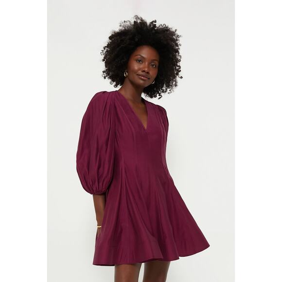 ENGLISH FACTORY Berry Loraine Mini Dress Size XL NWT Retail $168 Tuckernuck - Picture 5 of 8